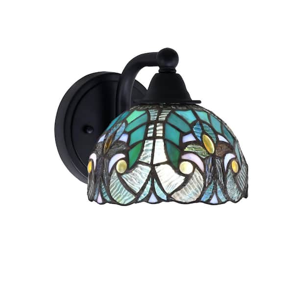 Unbranded Madison 7 in. 1-Light Matte Black Wall Sconce with Standard Shade