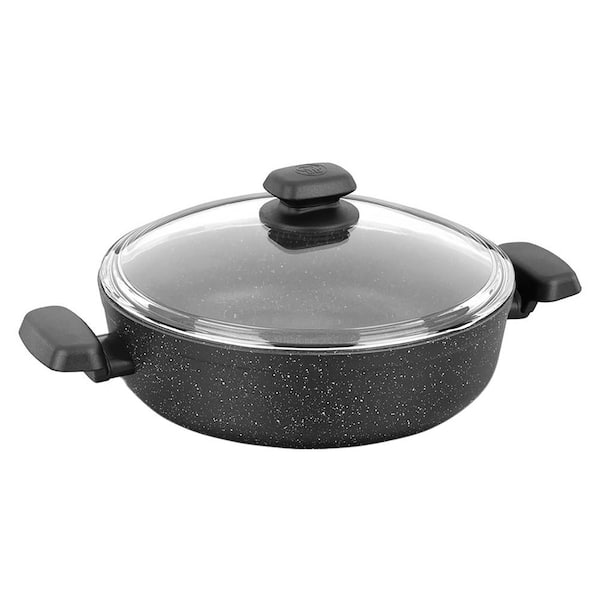 Korkmaz Ornella 2-Piece 4 Liter Aluminum Nonstick Low Casserole Dish with Lid