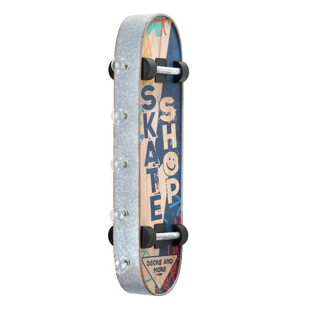 Vintage Metal LED Marquee Sign Skate Shop Decks and More Sign 20 x 6.5 x 3 