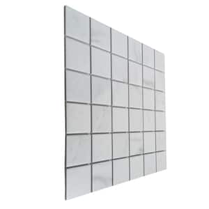 Classic Impressions Carrara 11.87 in. x 11.87 in. x 6mm Matte Glazed Porcelain Mesh-Mounted Mosaic Tile