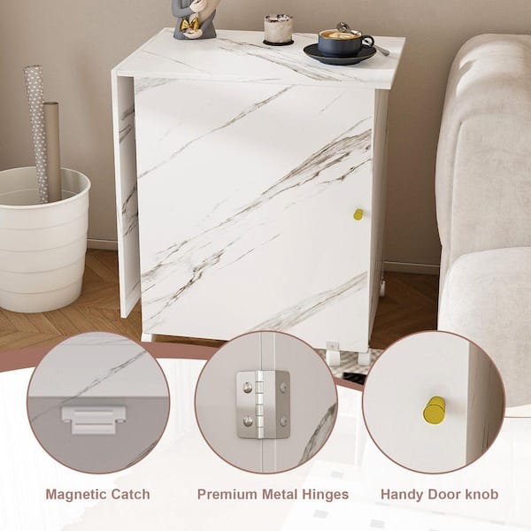 45.67 in. W White Wood 4-in-1 Folding Craft Sewing Table with