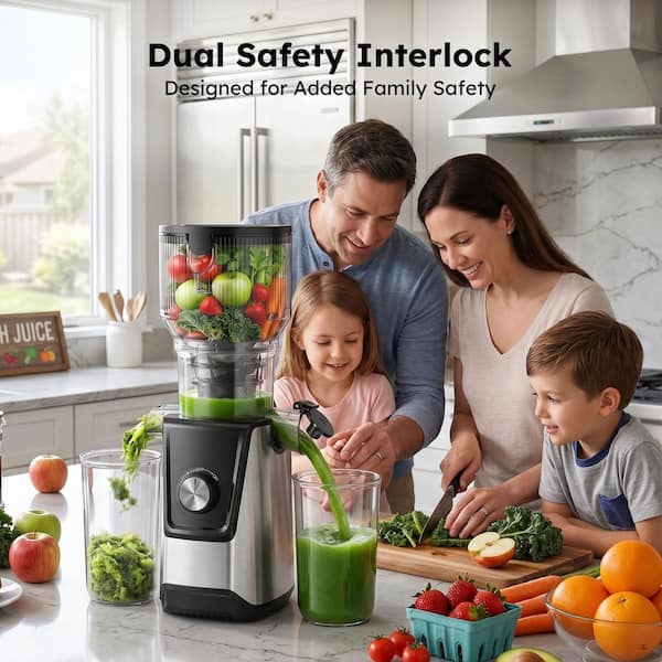JUICE フルスーツ ブラック/グリーン セミオーダー 5mm SIMZLIFE 120-Volt Slow Masticating Juicer, Cold Press Juicer with