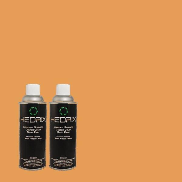 Hedrix 11 oz. Match of 2A16-5 Sun Vista Semi-Gloss Custom Spray Paint (2-Pack)