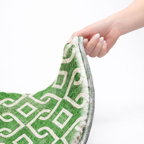 Dream Shag Premium Machine Washable Abstract ADS621 Emerald 3 ft. x 5 ft. Area Rug