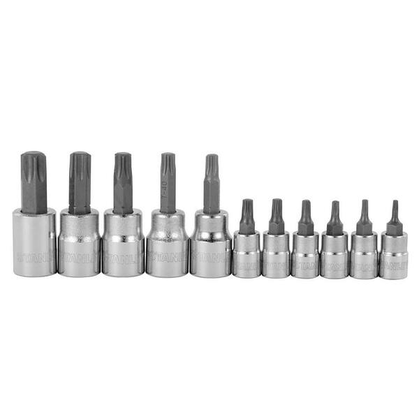 Stanley 1/4 in. & 3/8 in. Drive Professional Grade Torx Bit Set (11-Piece)