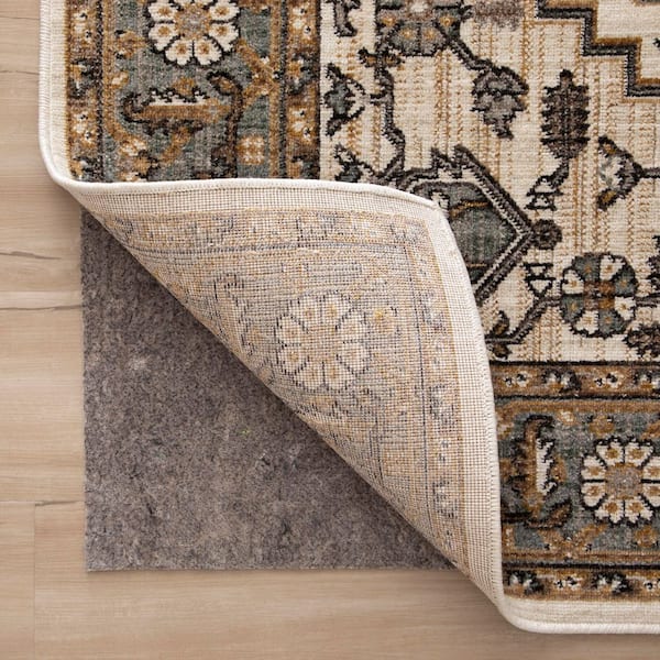 8 ft. x 11 ft. Dual Surface Grey Felted Reversible Pet Proof Rug Pad