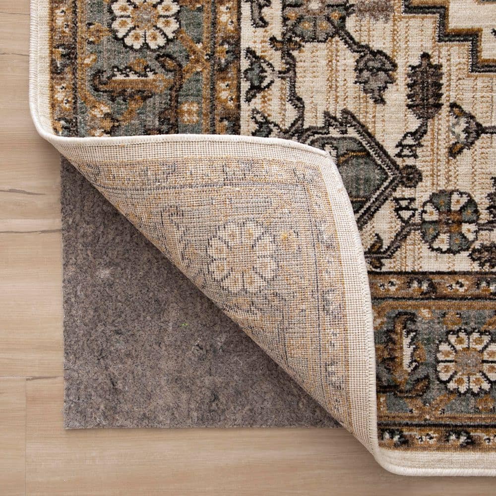 Draft Proof Rugs Mohawk Home 12 ft. x 15 ft. Dual Surface Grey Felted Reversible Pet ...