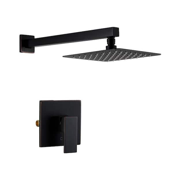 Single Handle 1 -Spray Shower Faucet 1.8 GPM with Pressure Balance in Oil Rubbed Bronze (Valve Included)