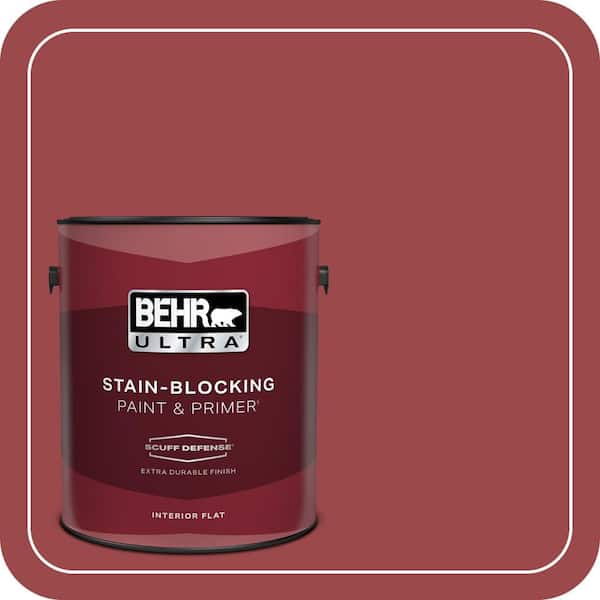 BEHR ULTRA 1 gal. #ECC-10-3 Holly Berry Extra Durable Flat Interior Paint & Primer