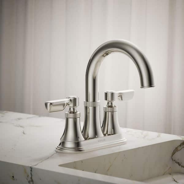 KOHLER Paces 4 in. Centerset Double Handle Bathroom Faucet in