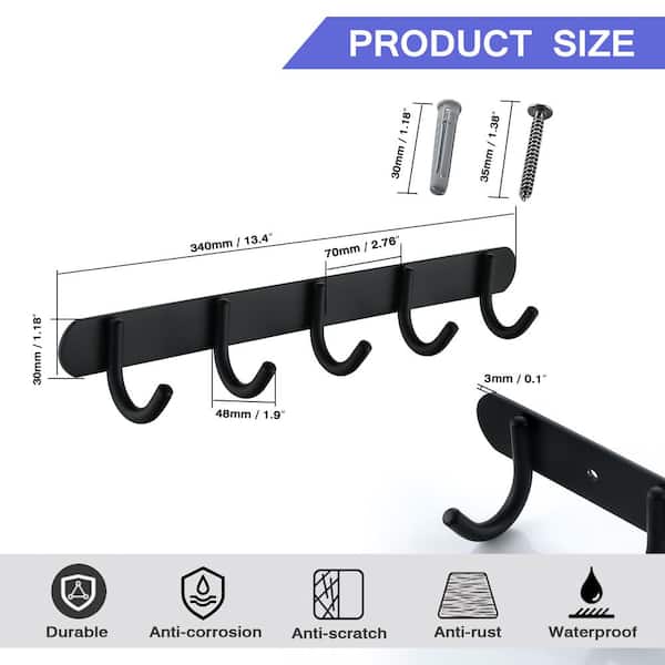 Wall Mounted Coat Rack Hooks - Crystal Ball Design Zinc Alloy Hangers For Home Decor