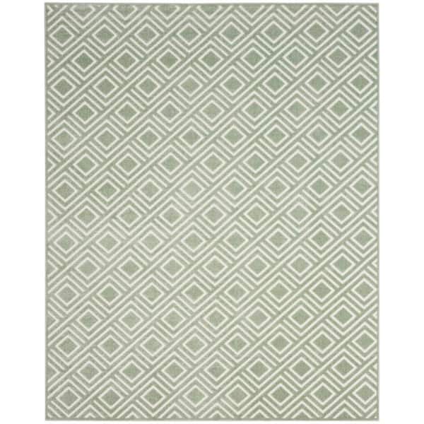 Nourison Casual Green 8 ft. x 10 ft. Checker Contemporary Area Rug
