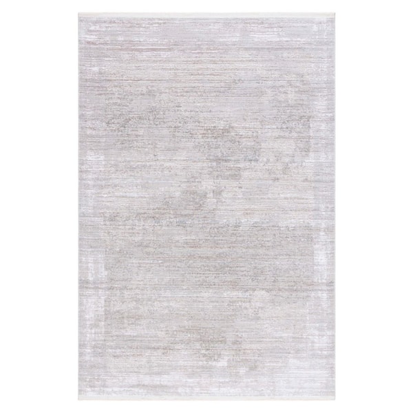 Platinum 4 ft. x 6 ft. Gray/Beige Solid Area Rug