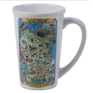 Wisconsin Souvenir 20 oz. Multicolored Stoneware Jumbo Mug (Set of 6)