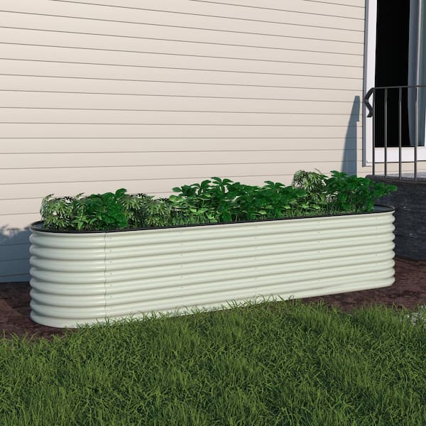 VEIKOUS 8 ft. x 2 ft. x 2 ft. Galvanized Raised Garden Bed 9