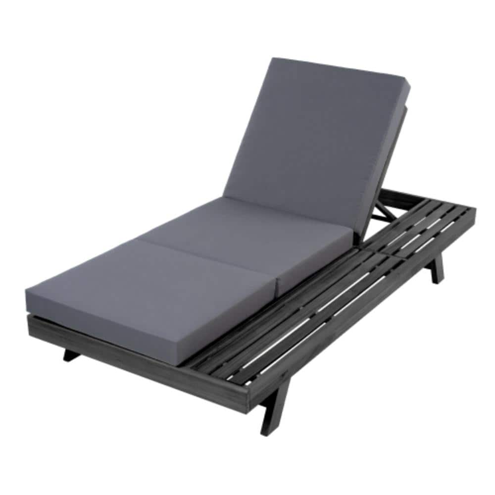 Acacia Wood Outdoor Lounge Chair with Dark Gray Cushions, Water-Resistant price history on PriceWatchPro