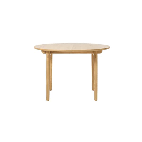 Unbranded Mid Century Modern Round Natural Wood 47 in. 4-Legged dining Table (Seats-4)