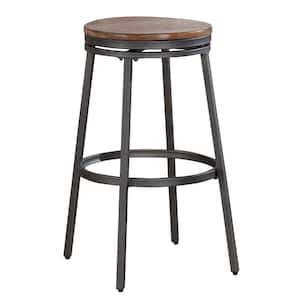 Stockton 25 in. Grey Backless Swivel Counter Stool