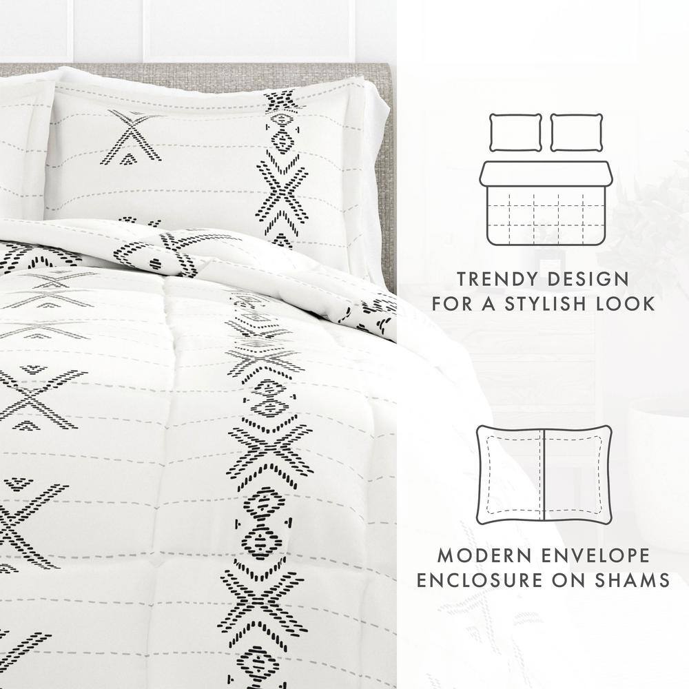 King Gray Reversible Microfiber Down Alternative Comforter Set