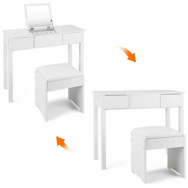 Ikea dressing table online stool white