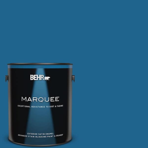 BEHR MARQUEE 1 gal. #MQ5-57 Traditional Blue Satin Enamel Exterior Paint & Primer