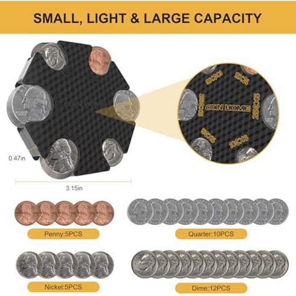 Universal Car Coin Holder Large Capacity Change Organizer for 32