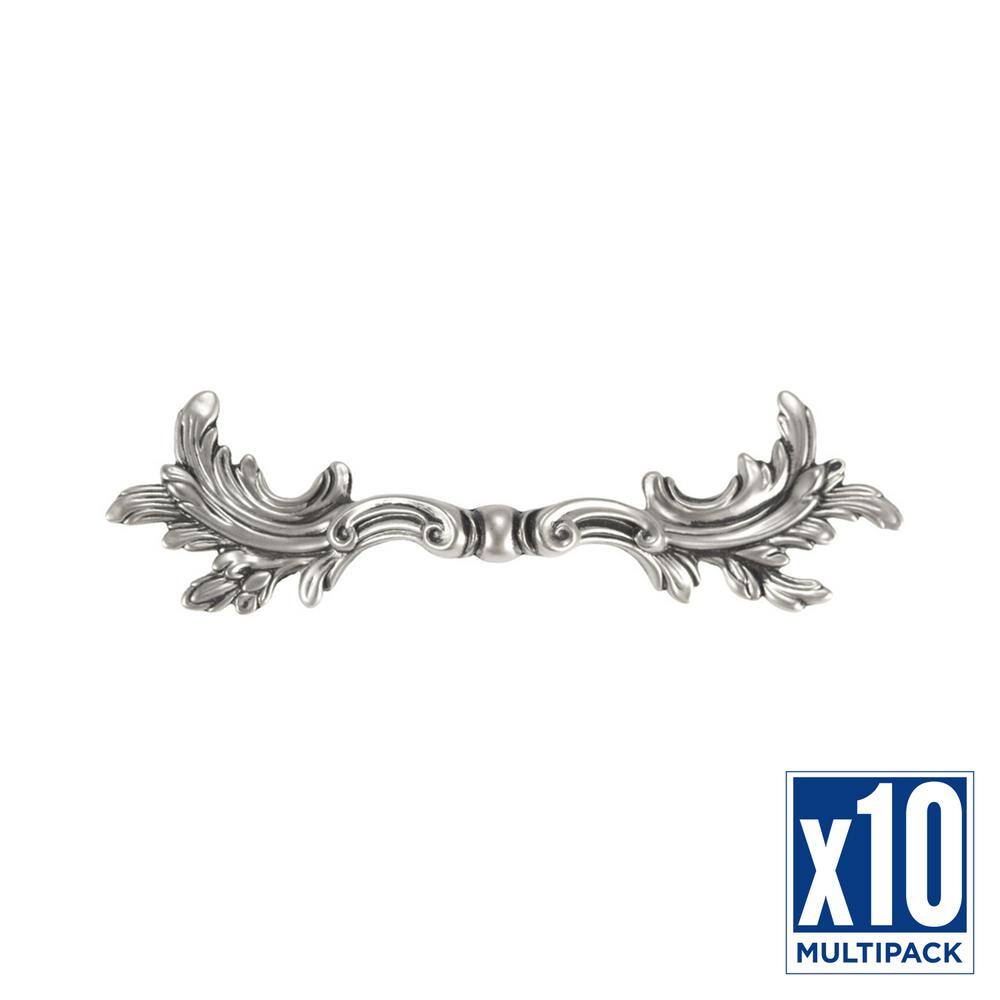HICKORY HARDWARE Manor House 3 in. (76 mm) Silver Stone Cabinet Pull (10-Pack) -  P8157-ST-10B