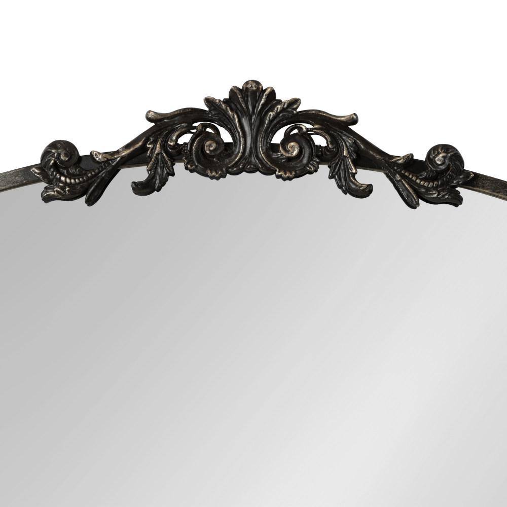 Arendahl Black Ornate Rectangular Wood Wall Mirror, 28" x 30"
