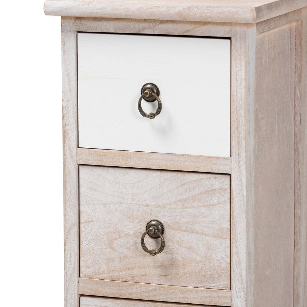 Seanna Multi-Colored Wood and Metal 4-Drawer Storage Unit