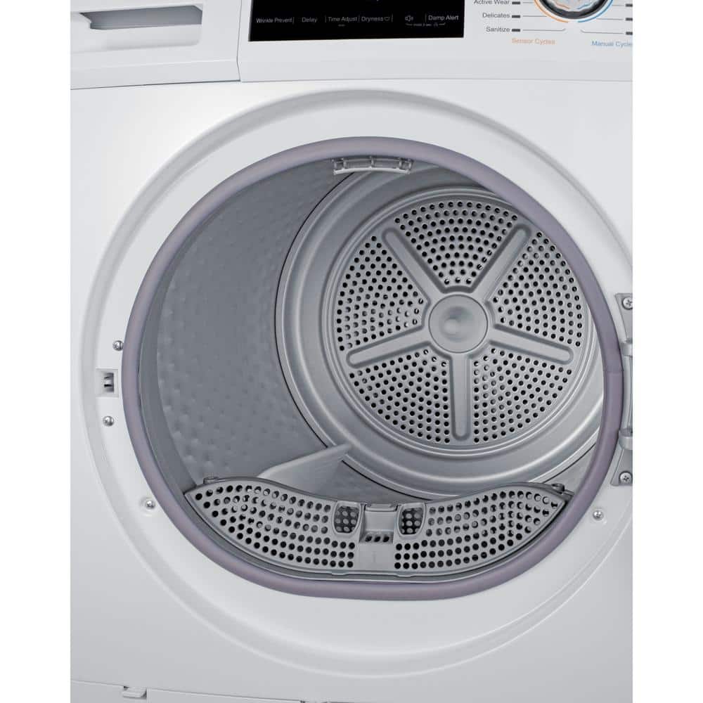 Summit 4.4 Cu. Ft. White Stackable Electric Dryer with Moisture Sensing