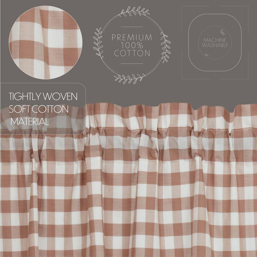 Portabella Cotton Light-Filtering Rod Pocket Window Panels, Set of 2