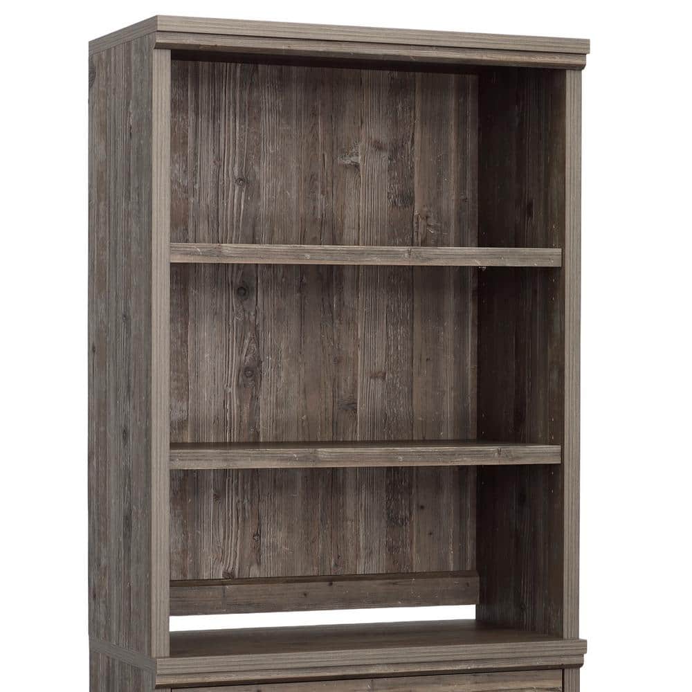 Pebble Pine Adjustable Brown MDF Library Hutch