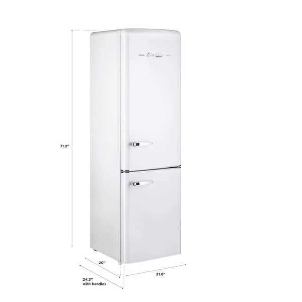 Unique Appliances - Classic Retro 22 in. 8.7 cu. ft. Counter Depth Bottom Freezer Refrigerator in Marshmallow White