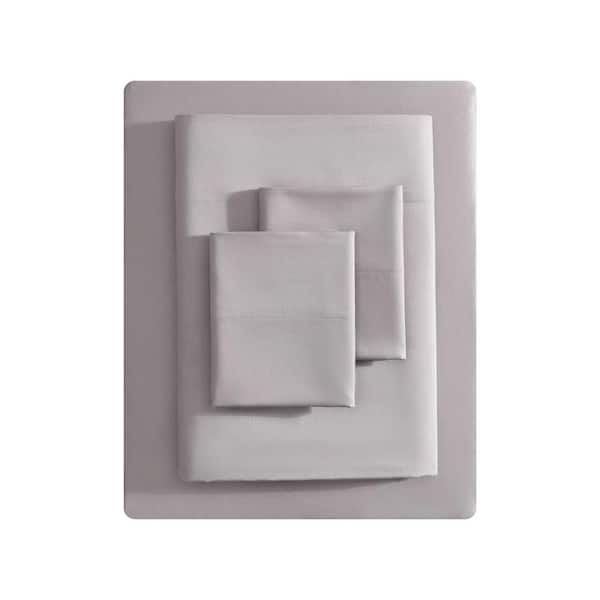 VW T800 Solid Sateen 4-Piece Plum Sateen King Sheet Set