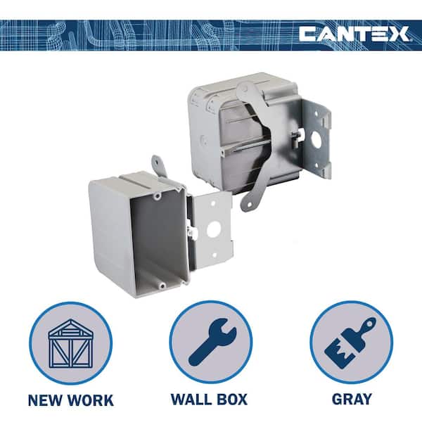 Cantex New Work and Retrofit 1-Gang 21 cu. in. Electrical Cantex New Work and Retrofit 1-Gang 21 cu. in. Electrical