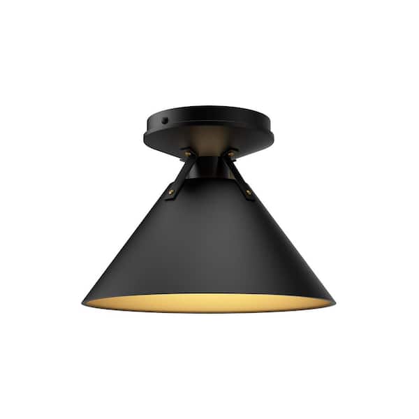 ALORA MOOD Archer 7 in. 1 Light 60-Watt Matte Black Flush Mount