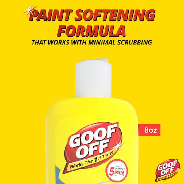 Goof Off Professional Strength Latex Paint and Adhesive Remover, 12 fl. oz.