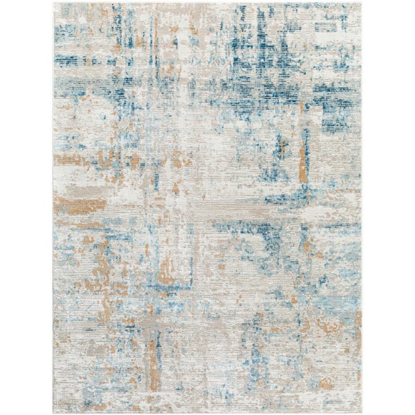 Artistic Weavers Allegro Blue/Light Beige Abstract 5 ft. x 7 ft. Indoor ...