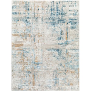 Allegro Blue/Light Beige Abstract 8 ft. x 10 ft. Indoor Area Rug