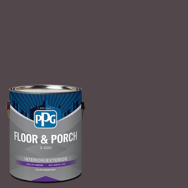 1 gal. PPG1004-7 Black Elegance Satin Interior/Exterior Floor and Porch Paint