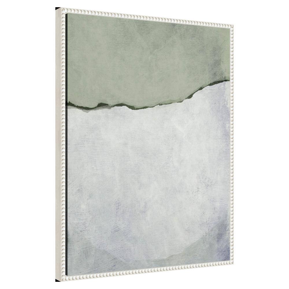 Large Sage and Grey Abstract Canvas Framed Wall Art