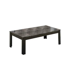 3-Piece 22 in. Gray Medium Rectangle Wood Coffee Table Set