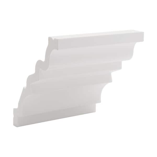 ORAC DECOR 3-1/2 in. D x 4-1/8 in. W x 4 in. L Primed White Plain Polyurethane Crown Moulding Sample