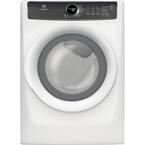 8.0 cu. ft. Front Load Perfect Steam Electric Dryer in White