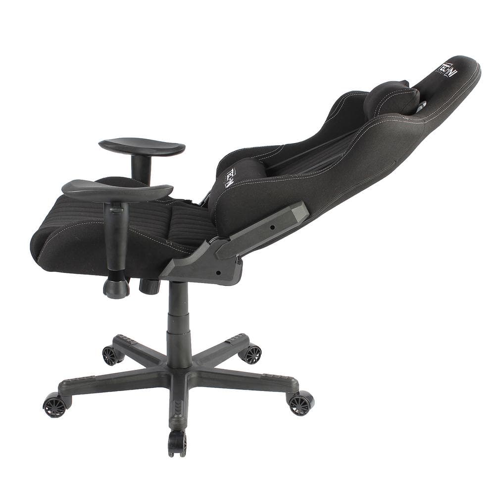 Racer High-Back Black Fabric Ergonomic Gaming Chair with Memory Foam