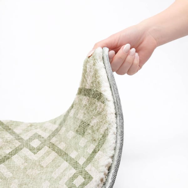 Dream Shag Premium Machine Washable Abstract ADS616 Aloe 10 ft. x 14 ft. Area Rug