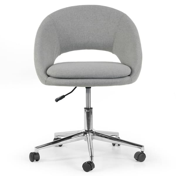 Glamour Home Aura Grey Fabric Upholstered Adjustable Height