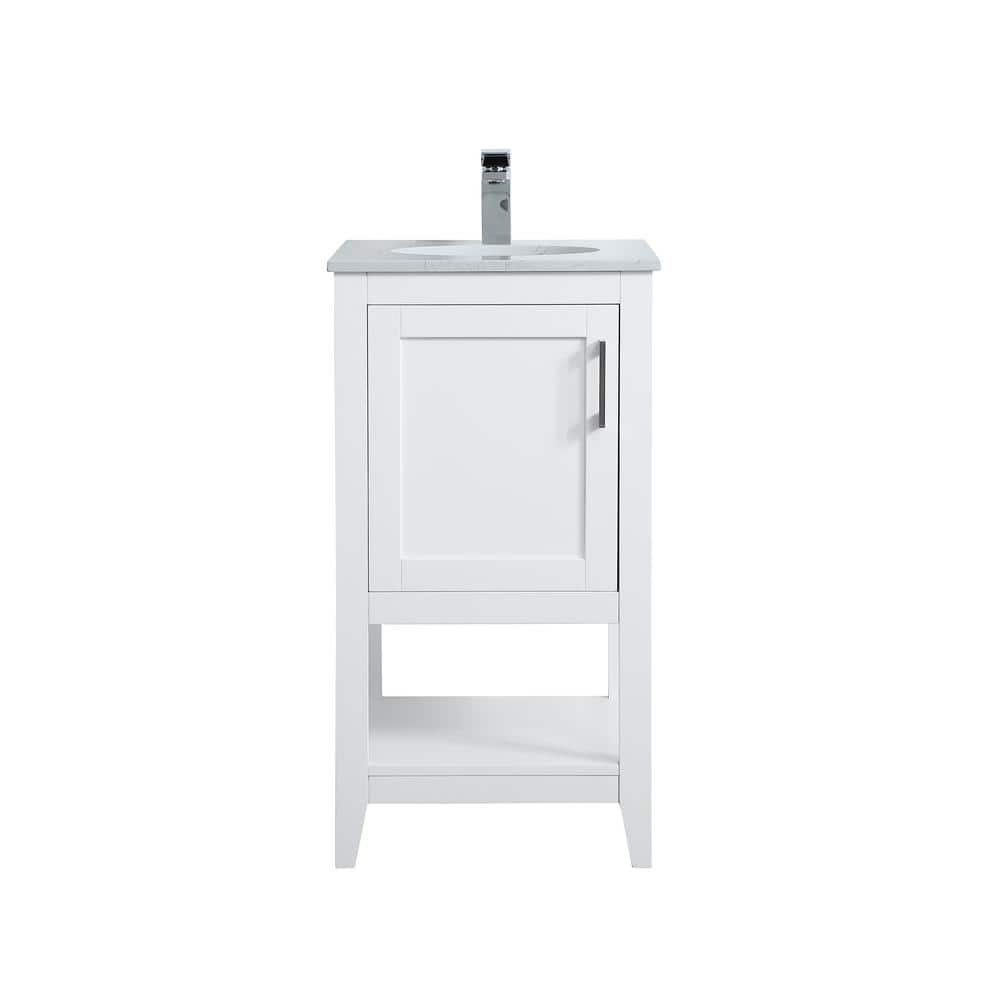 Simply Living 18 in. W x 19 in. D x 34 in. H Bath Vanity in White with Cala
