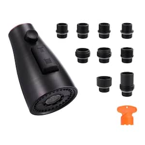3-Function Sprayer Pull Down Kitchen Faucet Spray Head Replacement with 9-Adapter Kit in Oil Rubbed Bronze