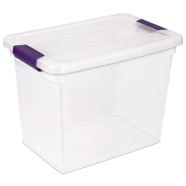 Rubbermaid 5720-24 Storage Container with Handles, Clear PP, 2